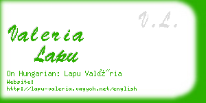 valeria lapu business card